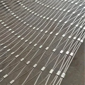 Flexible Stainless Steel Wire Rope Mesh SS316 for Bird Proof Net and Zoo Fence thumbnail-1
