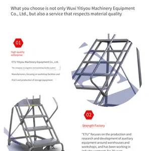 Etu, rl Type Goods-picking Climbing Ladder With Automatic Stationary Brakes, eu Standards, Exquisite Craftsmanship thumbnail-4