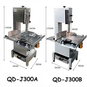 QDMECH Heavy Duty RL007 Meat Bone Saw Machine With Germany Imported Blade Stainless Steel Electric Frozen Fish Cutter Machine for Butcher Shop thumbnail-3