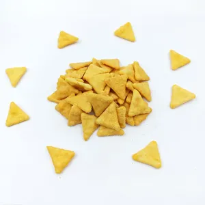 Factory Supply Low Oil Baked Cheese Triangle Corn Chips, Savory Crispy Corn Senbei Snacks, Custom Flavor, HALAL Food thumbnail-1