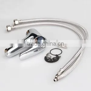 Deck Mount Single Handle Center Set Bathroom Vessel Sink Faucet thumbnail-4