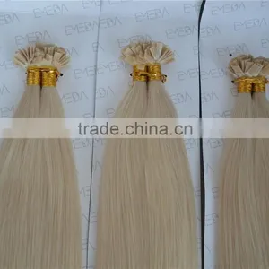 100 Keratin Tip Human Hair Extension White Silk Strand Hair Extensions Supplier's Choice thumbnail-3