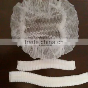 White Surgical Disposable Nonwoven Nurse Cap/ Bouffant Head Cover CE ISO FDA thumbnail-1