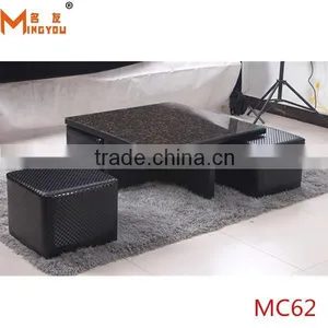 Hot Sale Marble Coffee Table With Stool thumbnail-1