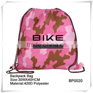 Cute Strong Polyester Nylon Drawstring Backpack Bag thumbnail-1