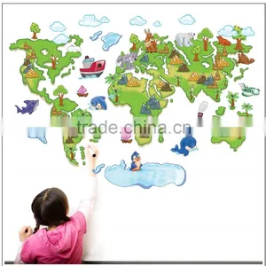 ALFOREVER Map of the Zoo Wall Sticker,map Wall Decals thumbnail-1
