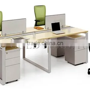 Modern 4 Seat Straight Workstation,linear Steel Frame Office Partition ( SZ-WS005) thumbnail-3