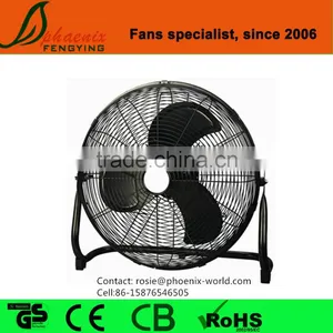 Factory Hot Sell 18" Powerful High Velocity Chromed Metal Floor Fan thumbnail-1