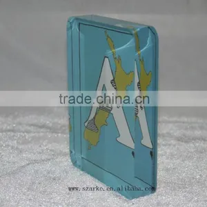 Acrylic Paperweight,acrylic Solid Alphabet Display Block With Back Printed Paper Sticker thumbnail-5