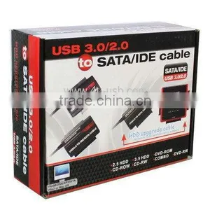 USB 3.0 to SATA Cable 15+7Pin Hard Drive External HDD Adapter thumbnail-1