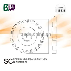 Brazed Tungsten Carbide Side Milling Cutter For CNC Milling Machine thumbnail-2