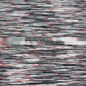 Weft Knitted Multi Color Yarn Dye Sportswear Clothing Fabric for Workout Compression Shorts thumbnail-4