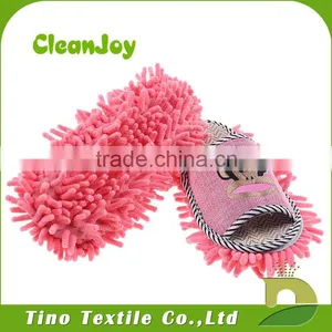 Household Cleaning Use Clean Felt Shoes Chenille Floor Cleaning Slippers With Supplier thumbnail-3