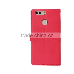 Original With Card Slot MMT Litchi Grain Wallet Leather Flip Case for Huawei P9 Plus Photo Frame Holder Leather PU Case thumbnail-2