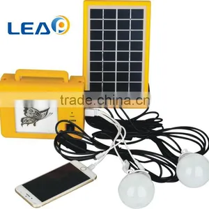 Solar Power Lighting System, With Solar Panel, LED Light, Battery With USB Output thumbnail-1