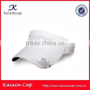 Promotional Cheap Custom Made 100% Cotton Flat Embroidery Sun Visor Hat Sun Visor Cap thumbnail-5