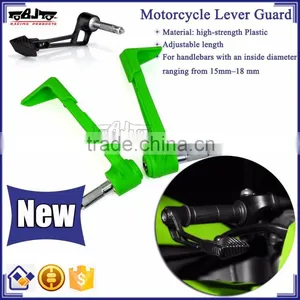 BJ-LG-004 Custom Motorcycle Parts Green Bent Style Adjustable Plastic Lever Guard thumbnail-1