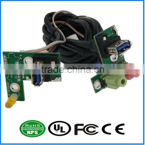 Computer Case Front Panel Mount Dual USB Cable+ Audio Cable thumbnail-2