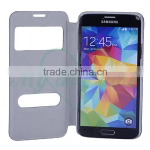 Newest Smart Phone Leather Wallet Case for Samsung Galaxy S5 With Special Ring thumbnail-2