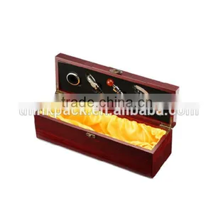 Custom Single Bottle Wooden Wine Gift Box With Accessories thumbnail-2