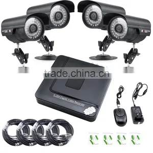 H.264 Real-time High Compression CCTV DVR Kit 4x480TVL NTSC CCD Outdoor Cheap Home Security CCTV Camera Systems thumbnail-3
