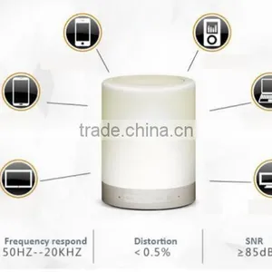 Rechargable Touch Sensor Lamp Mini Smart Led Bulb Light Bluetooth Speaker thumbnail-4