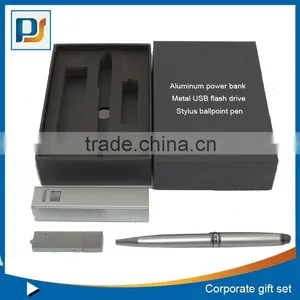 2015 Promotional Gifts High-grade Computer Accessories 3 in 1 Gift Bag With Power Bank&stylus Pen &usb Disk thumbnail-6