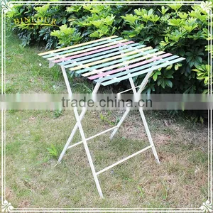 Custom Colorful Metal Patio Furniture Set Table and Chairs for Garden Deco thumbnail-5