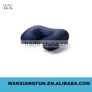 ECO - Friendly 5 Solid Colors Flocking Inflatable Neck Pillow thumbnail-5