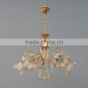 Antique Luxury Golden Vintage Home Decor Lily Flower Pendant Chandelier With China Export Factory thumbnail-3