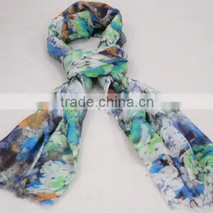 Thin Wool Scarf Custom Design Top Quality 100% Thin Wool Scarf thumbnail-1