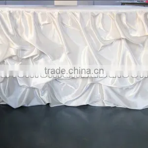 Wedding Decoration Satin Ruffled Table Skirt Quality Choice thumbnail-1
