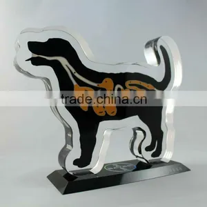 Laser Engraving Dog Shaped Acrylic Home Decoration thumbnail-1