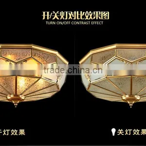 Brass Ceiling Lights And Glass Shade Living Room thumbnail-3