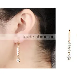 Cubic Zircon Ladies Jewelry Chain Design Earring thumbnail-6