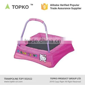 Express Wholesale Custom Logo Indoor Foldable With T Bar Mini Trampoline thumbnail-4