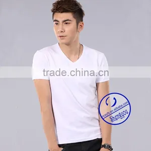 Custom 2015 Cheap Mens Blank V-neck t Shirt Wholesale China thumbnail-2