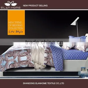 100% Cotton 133*72 40s*40s Reactive Printting Wholesale Bed Cover Set With Zipper thumbnail-1