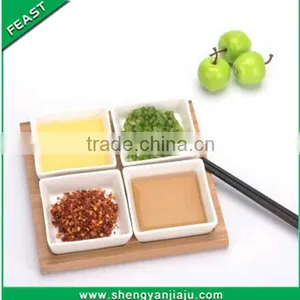 Hot Selling Square White Mini Porcelain Sauce Plate thumbnail-1