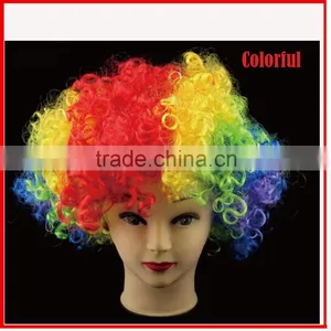 Directly Supplier Fans Crazy Wig,color Wigs,promotional Rainbow Wig thumbnail-1