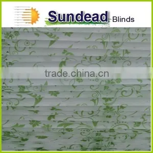 Home Deco Digital Printed Pleated Blinds / 100 % Polyester Fabric Pleated Blinds / Adjustable Pleated Blinds thumbnail-1