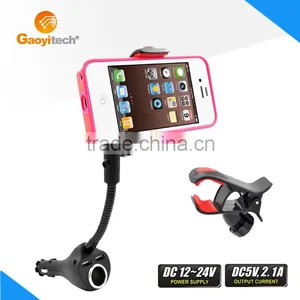 Hot Sale Universal Dual USB Port Car Charger Charging Smartphone Car Charger Holder thumbnail-1