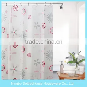 OEM Colorful Printing Curtains, PEVA Flower Design Shower Curtains thumbnail-3