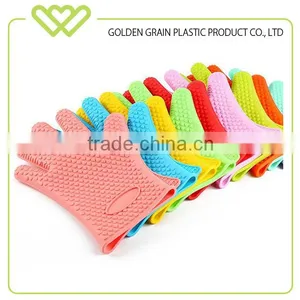 Heat Resistant Softtextile Silicon Kitchen Bbq Gloves With 5 Fingers Quality Choice thumbnail-4