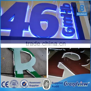 Reverse Channel Letter Signs Stainless Steel Alphabet Letters thumbnail-1