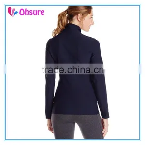OEM Supply Womens Navy Blue Sports Wear Yoga Jacket Supplex Gym Jacket thumbnail-3