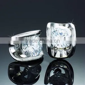 Zircon Gold Stud cz Earrings thumbnail-1