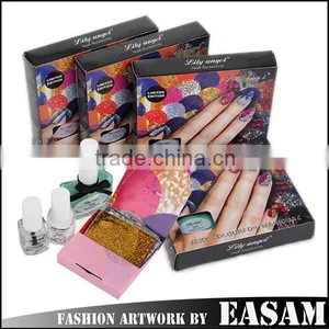 Newest Nail Transfer Foil With Polish Set thumbnail-1