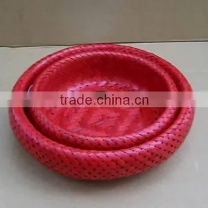 Craft Bamboo Double Basket Set of 2, 2014 Vietnam Bamboo Basket, Nice Handwoven Basket for Storage and Decoration thumbnail-1