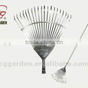 20 Tine Stainless Long Handle Leaf Rake RK20-106 thumbnail-1